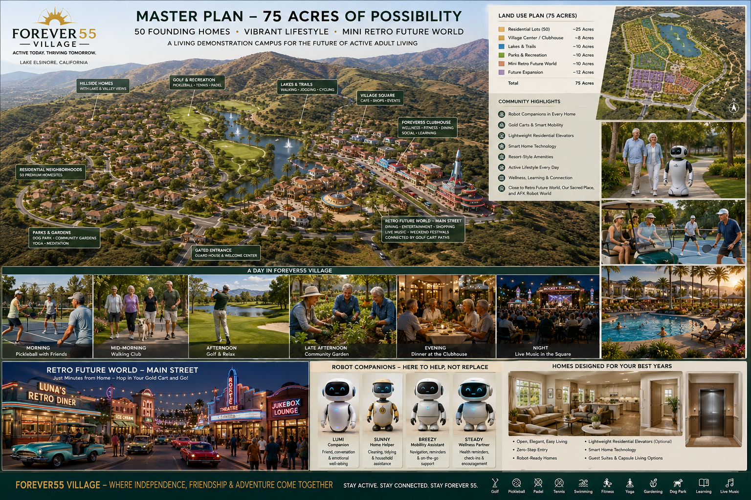 Forever55 Village concept master plan